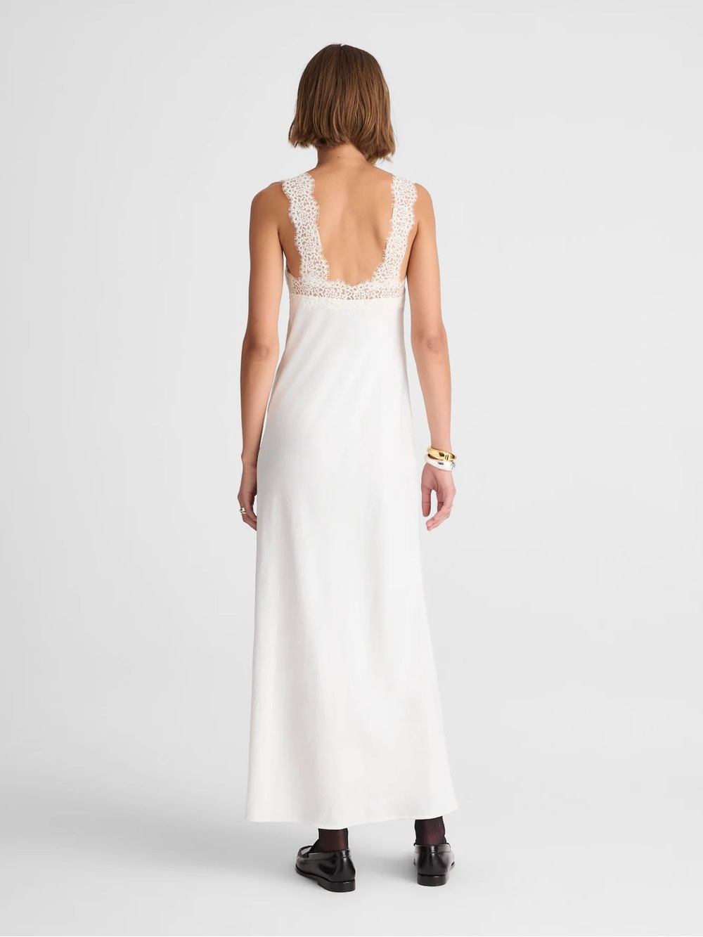 Alexa Chung x Madewell Courtney Satin Slip Dress Ivory
